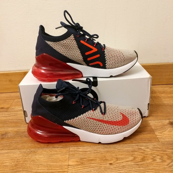 New Nike Air Max 270 Flyknit Moon Particle Red NWT New Nike Air Max 270 Flyknit Moon Particle Red NWT